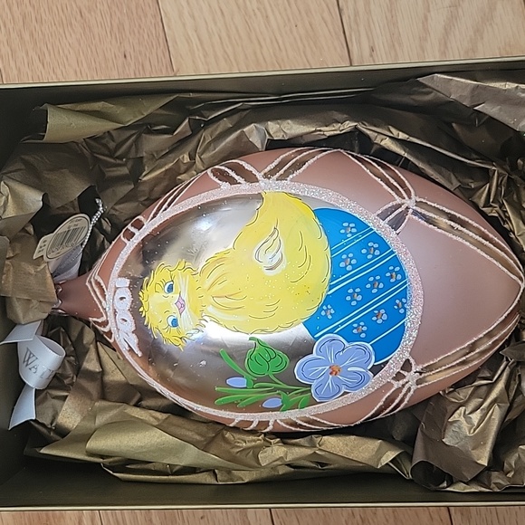 Waterford Holiday Heirlooms Vintage Pink Easter Egg - Picture 1 of 16